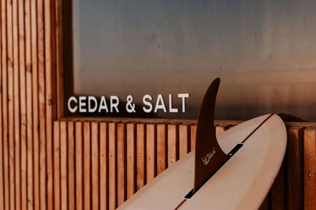 Cedar & Salt portable barrel sauna set up outdoors