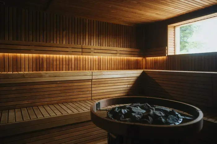 Inside the Blue Mountains Sauna Finnish sauna