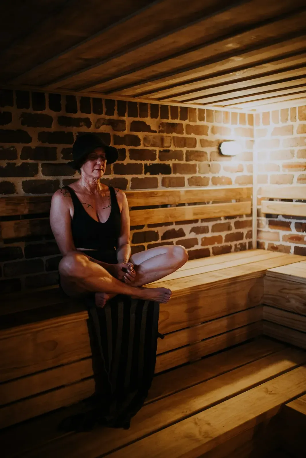 Inside the Savu smoke sauna
