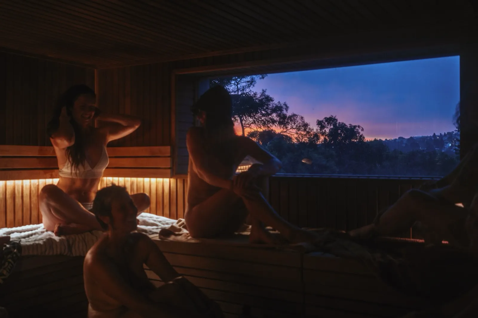 Clothing optional sessions at Blue Mountains Sauna