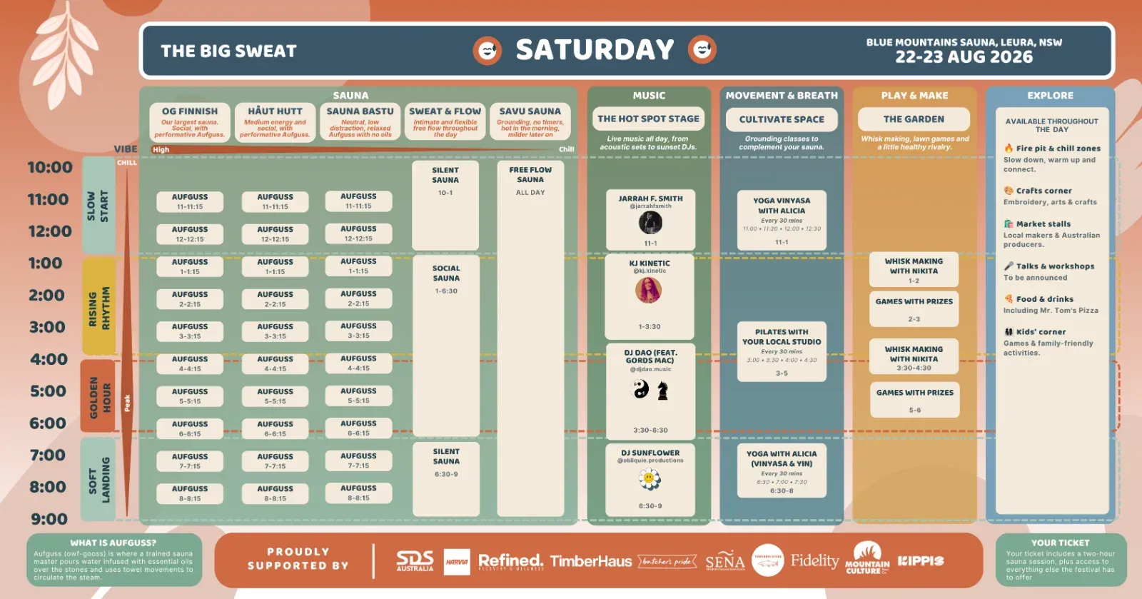 What's happening at The Big Sweat: the weekend schedule