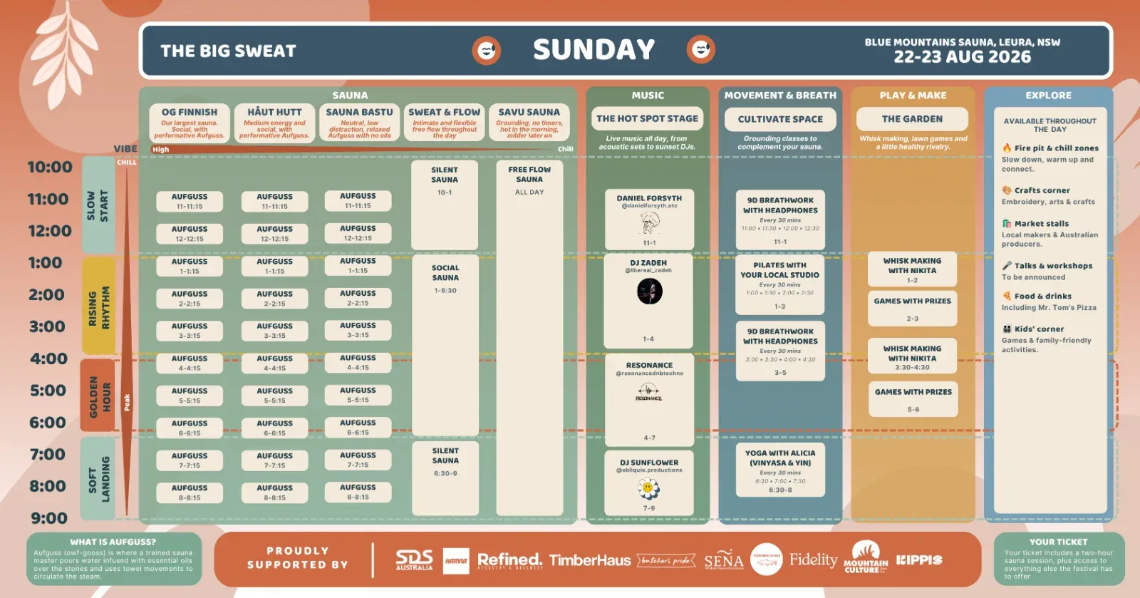 What's happening at The Big Sweat: the weekend schedule, continued